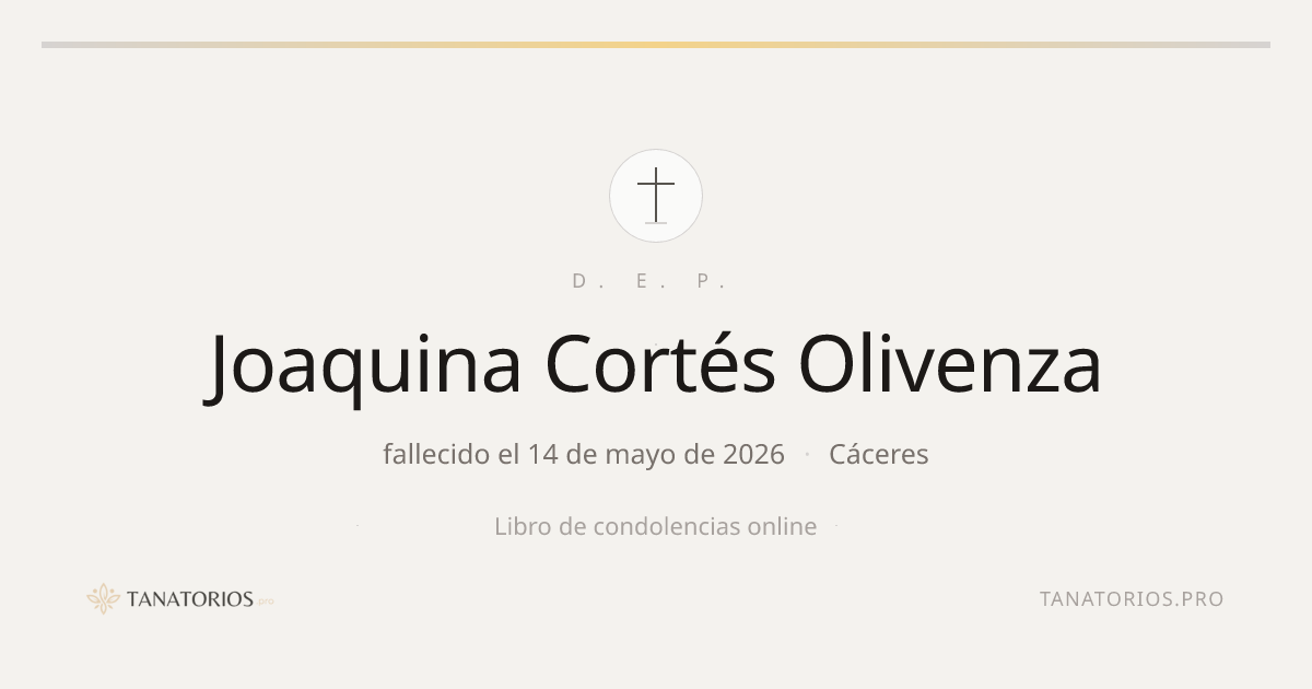 Memorial de Joaquina Cortés Olivenza