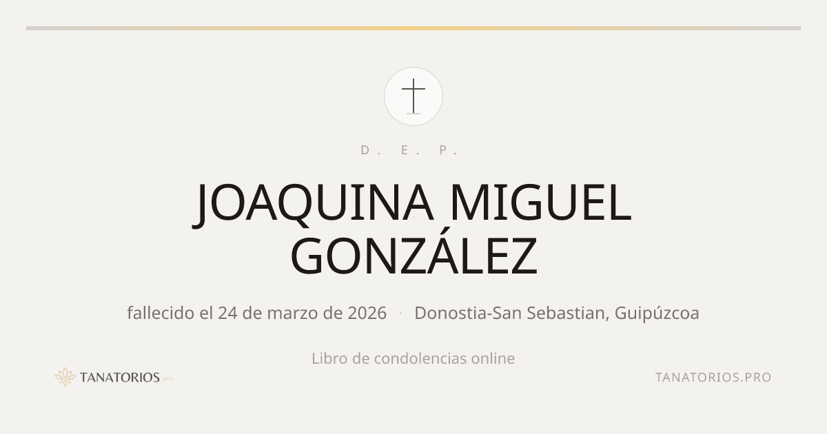 Memorial de JOAQUINA MIGUEL GONZÁLEZ