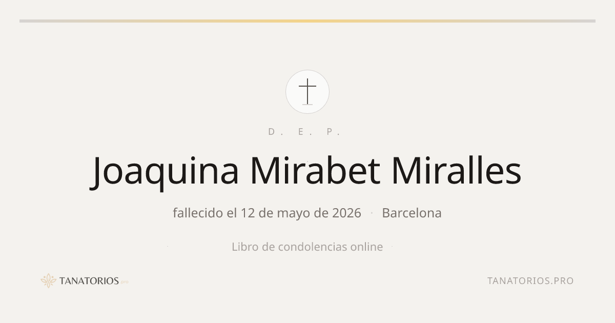 Memorial de Joaquina Mirabet Miralles