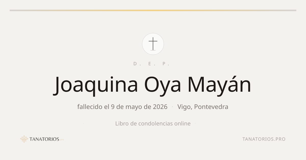 Memorial de Joaquina Oya Mayán