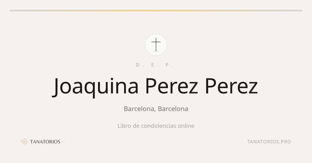 Memorial de Joaquina Perez Perez