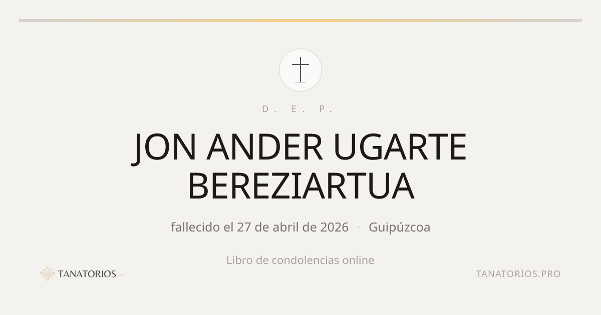 Memorial de JON ANDER UGARTE BEREZIARTUA