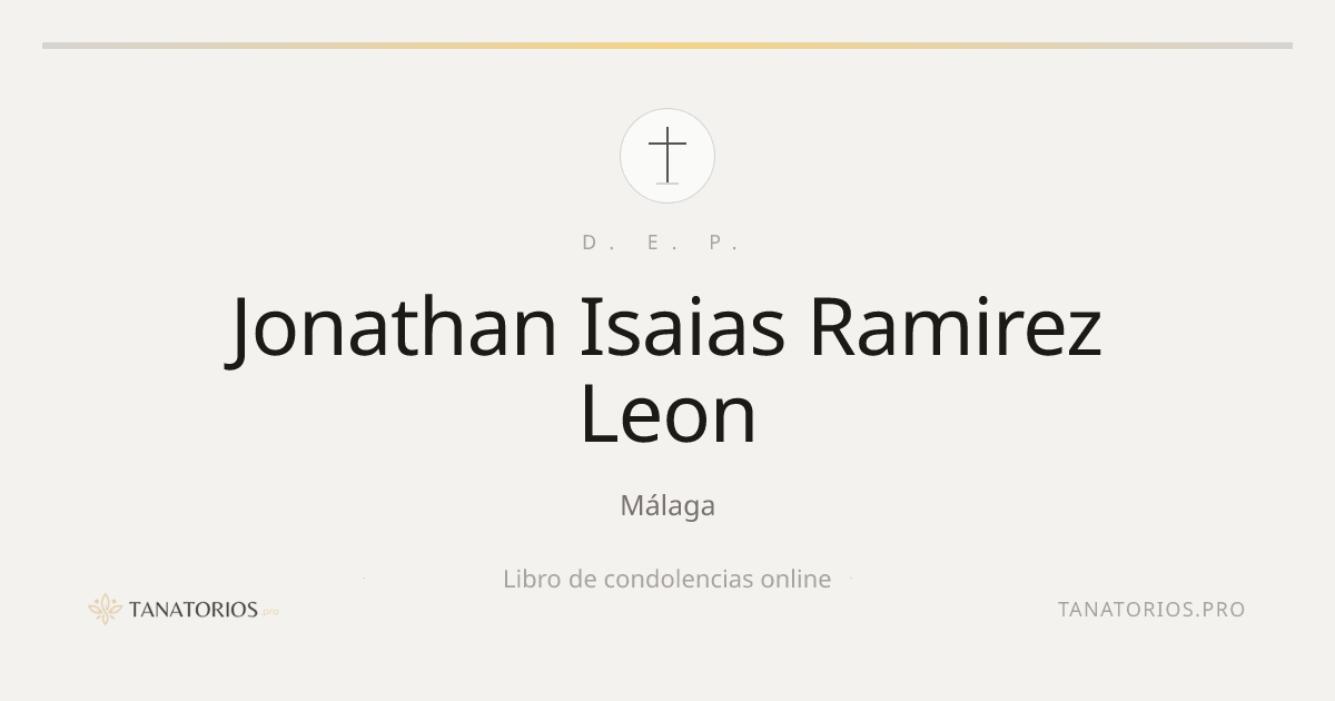 Memorial de Jonathan Isaias Ramirez Leon