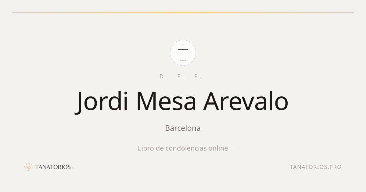 Memorial de Jordi Mesa Arevalo