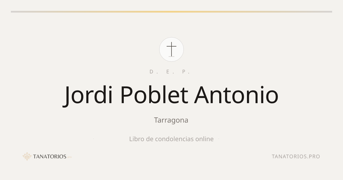 Memorial de Jordi Poblet Antonio
