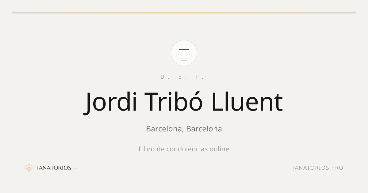 Memorial de Jordi Tribó Lluent