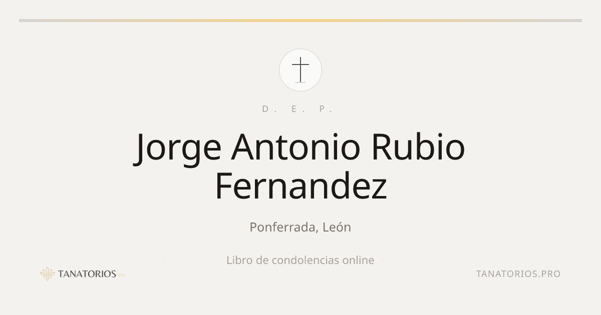 Memorial de Jorge Antonio Rubio Fernandez