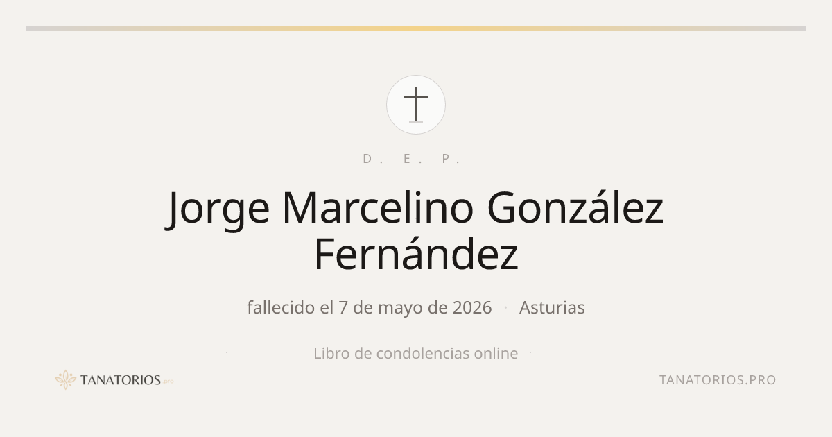 Memorial de Jorge Marcelino González Fernández