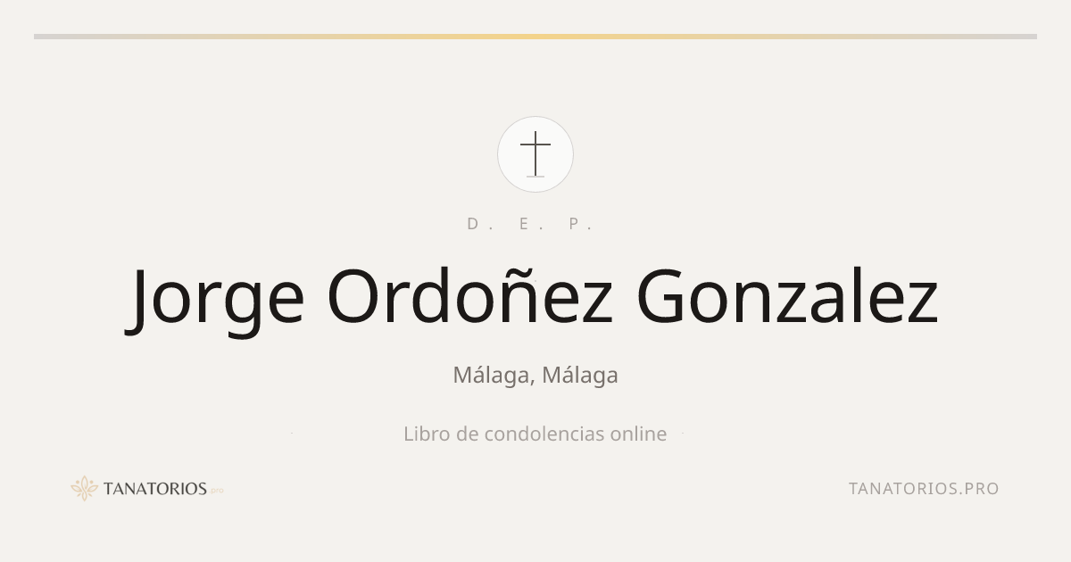 Memorial de Jorge Ordoñez Gonzalez