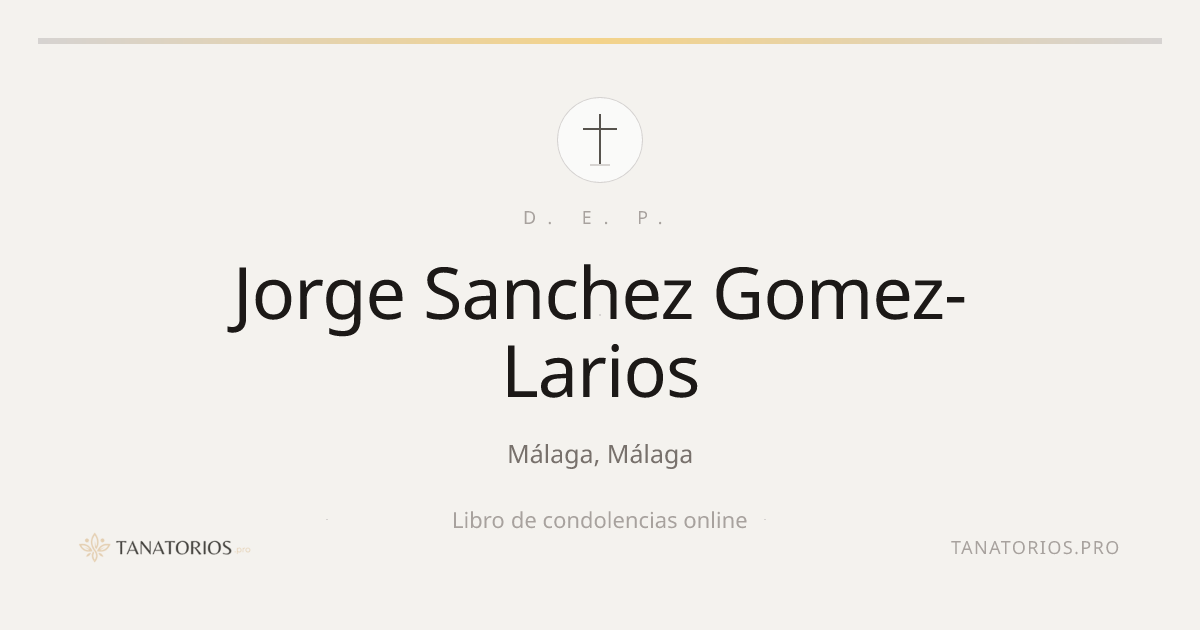 Memorial de Jorge Sanchez Gomez-Larios