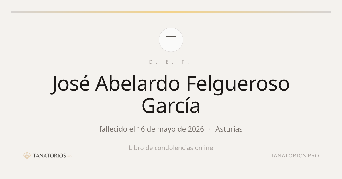 Memorial de José Abelardo Felgueroso García