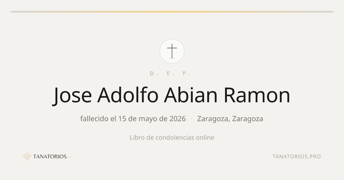 Memorial de Jose Adolfo Abian Ramon