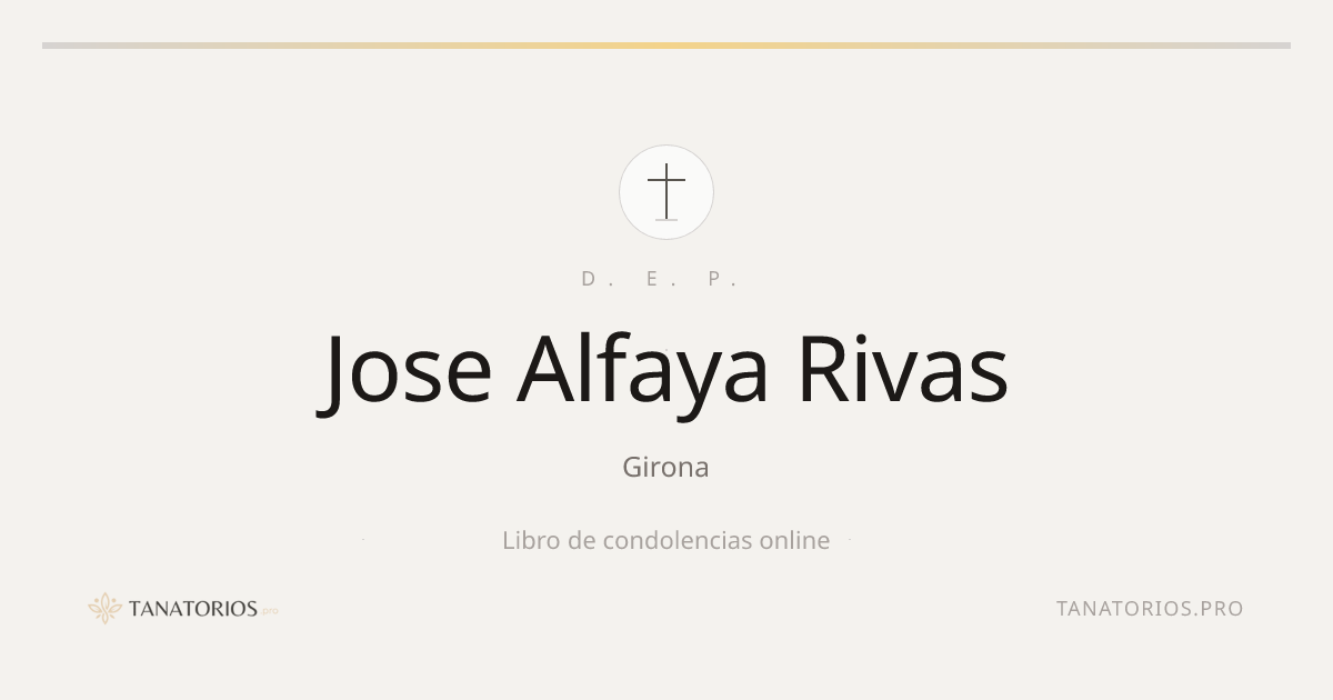 Memorial de Jose Alfaya Rivas