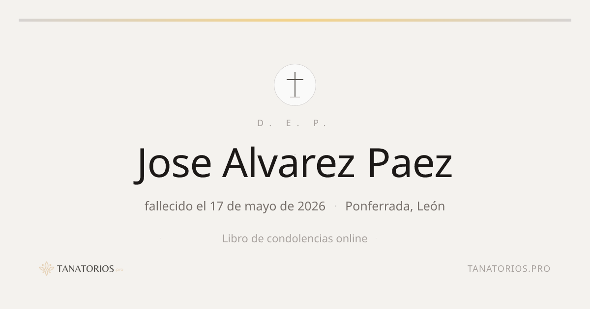 Memorial de Jose Alvarez Paez