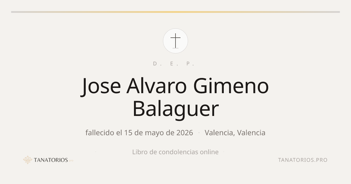 Memorial de Jose Alvaro Gimeno Balaguer