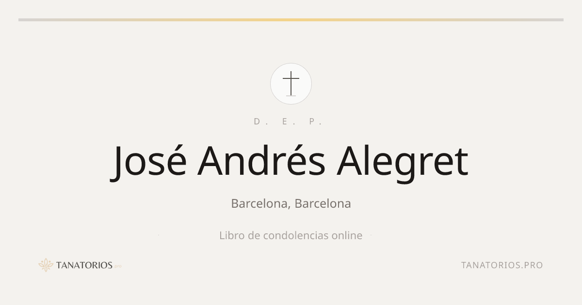 Memorial de José Andrés Alegret
