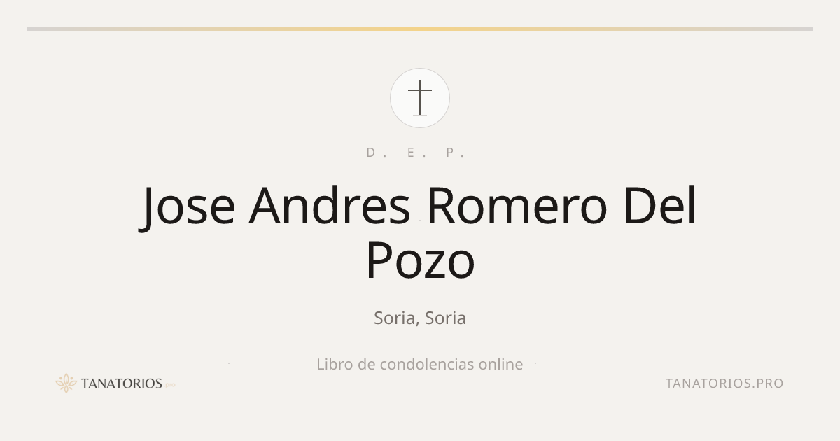 Memorial de Jose Andres Romero Del Pozo