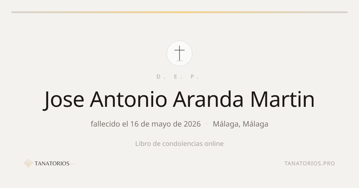 Memorial de Jose Antonio Aranda Martin