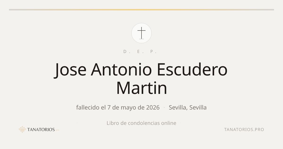 Memorial de Jose Antonio Escudero Martin