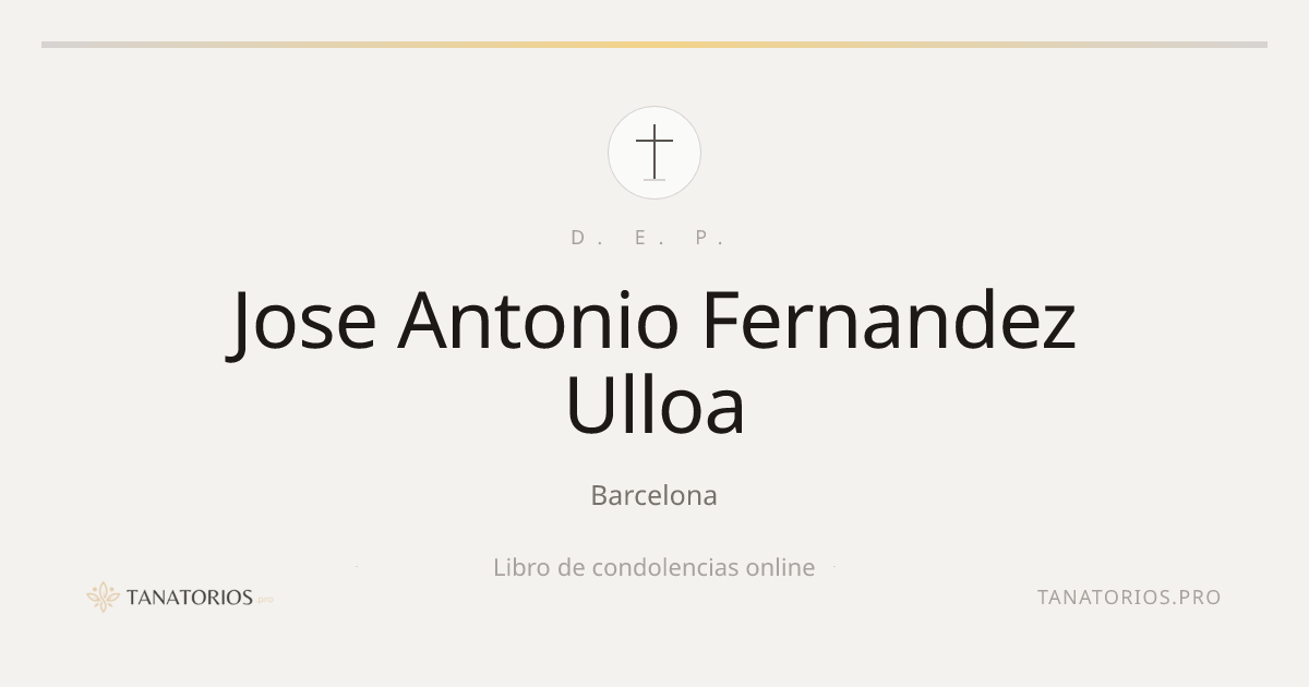 Memorial de Jose Antonio Fernandez Ulloa