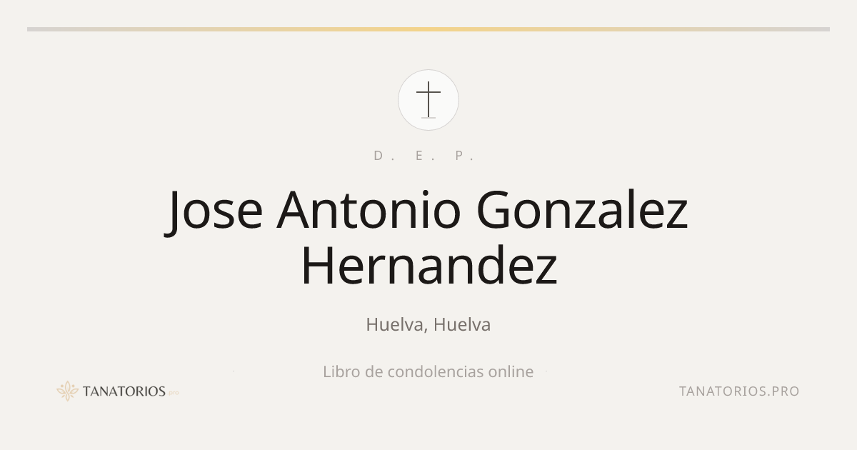 Memorial de Jose Antonio Gonzalez Hernandez