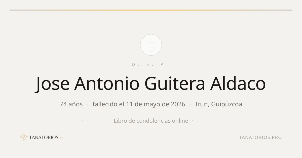 Memorial de Jose Antonio Guitera Aldaco
