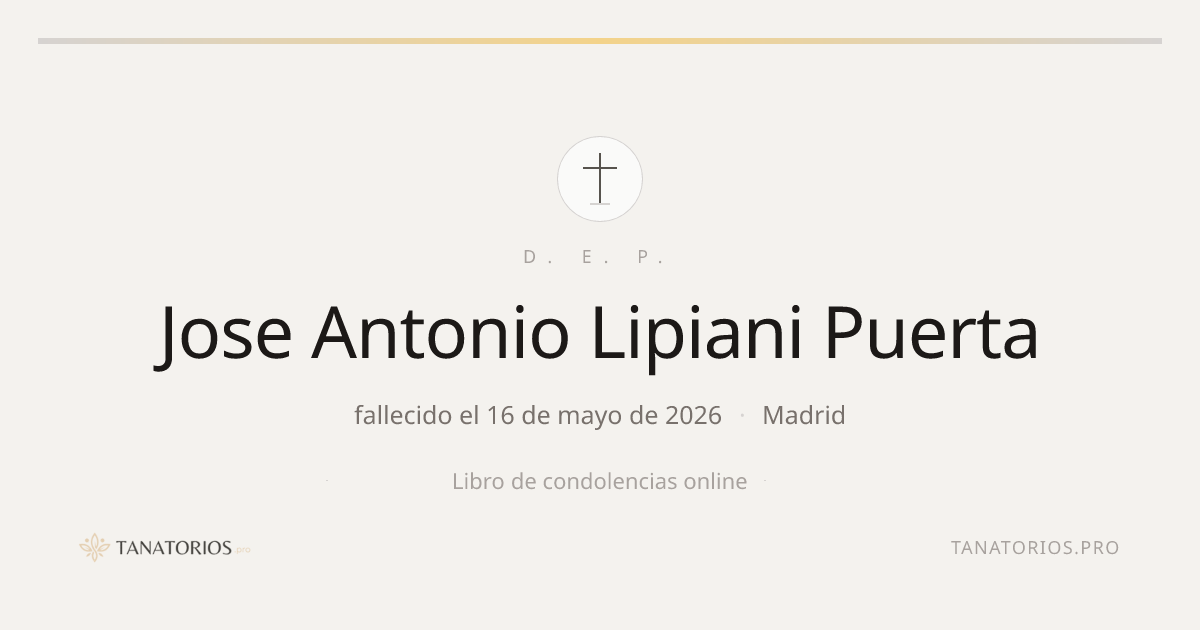 Memorial de Jose Antonio Lipiani Puerta