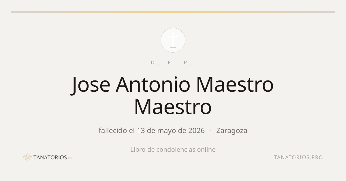 Memorial de Jose Antonio Maestro Maestro