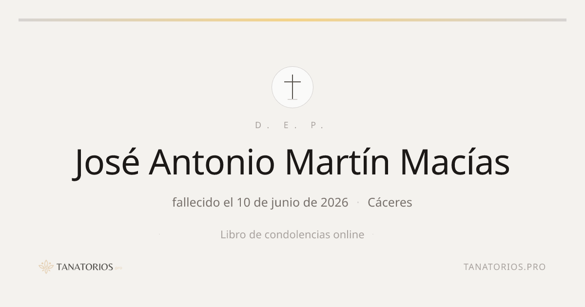 Memorial de José Antonio Martín Macías