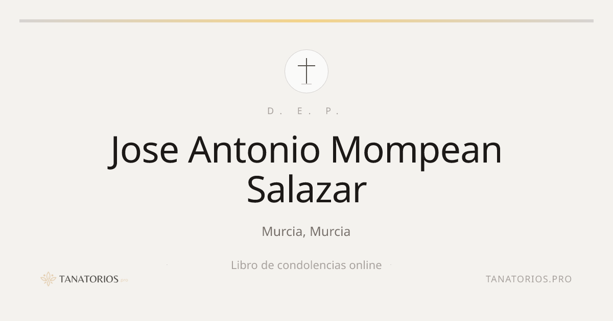 Memorial de Jose Antonio Mompean Salazar