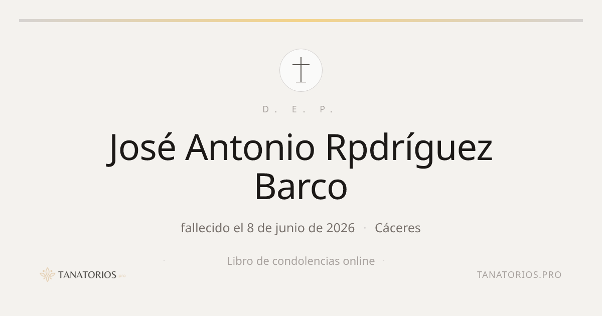 Memorial de José Antonio Rpdríguez Barco