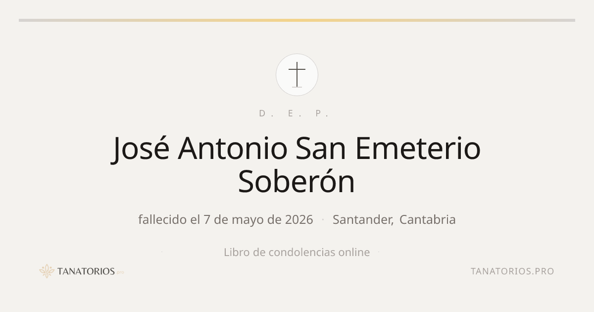 Memorial de José Antonio San Emeterio Soberón