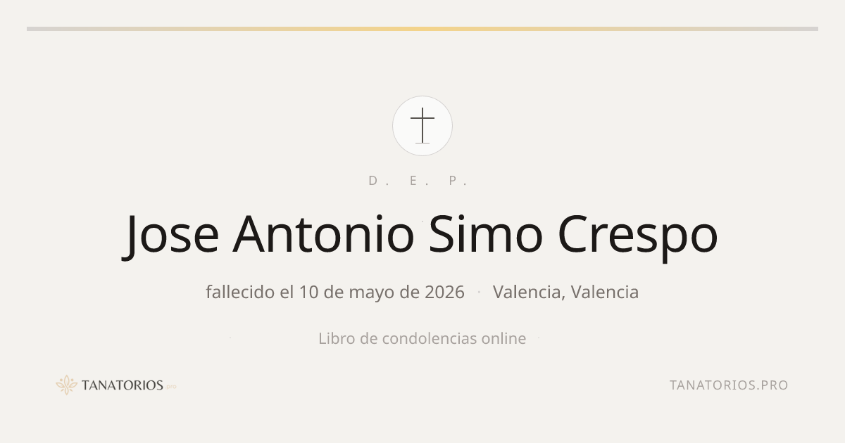 Memorial de Jose Antonio Simo Crespo