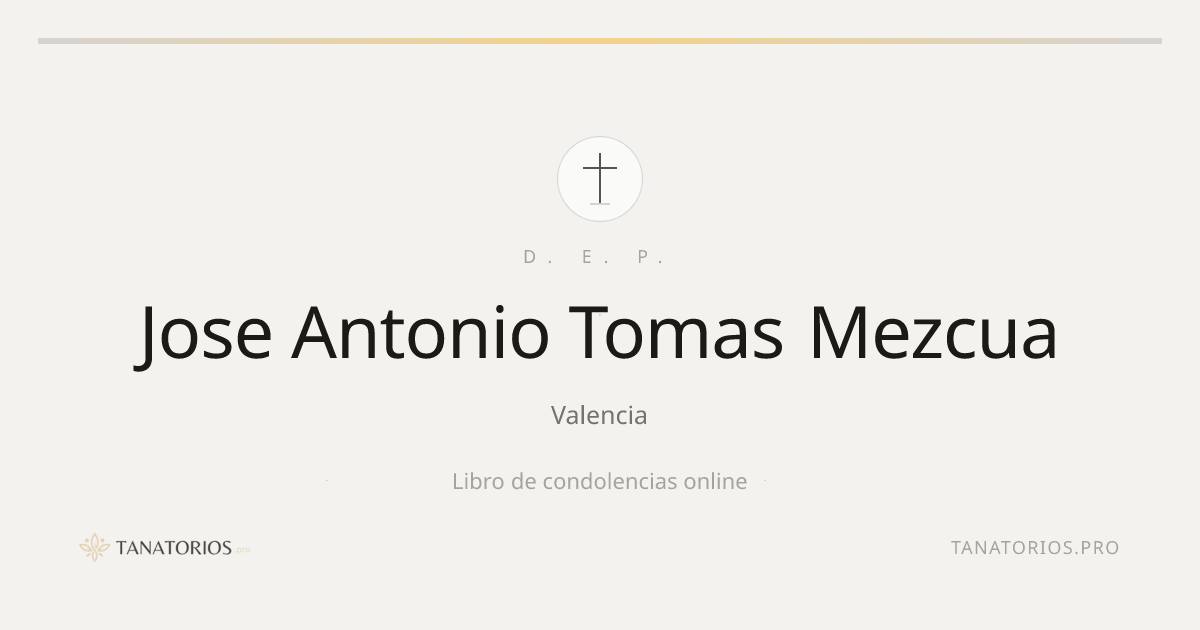Memorial de Jose Antonio Tomas Mezcua