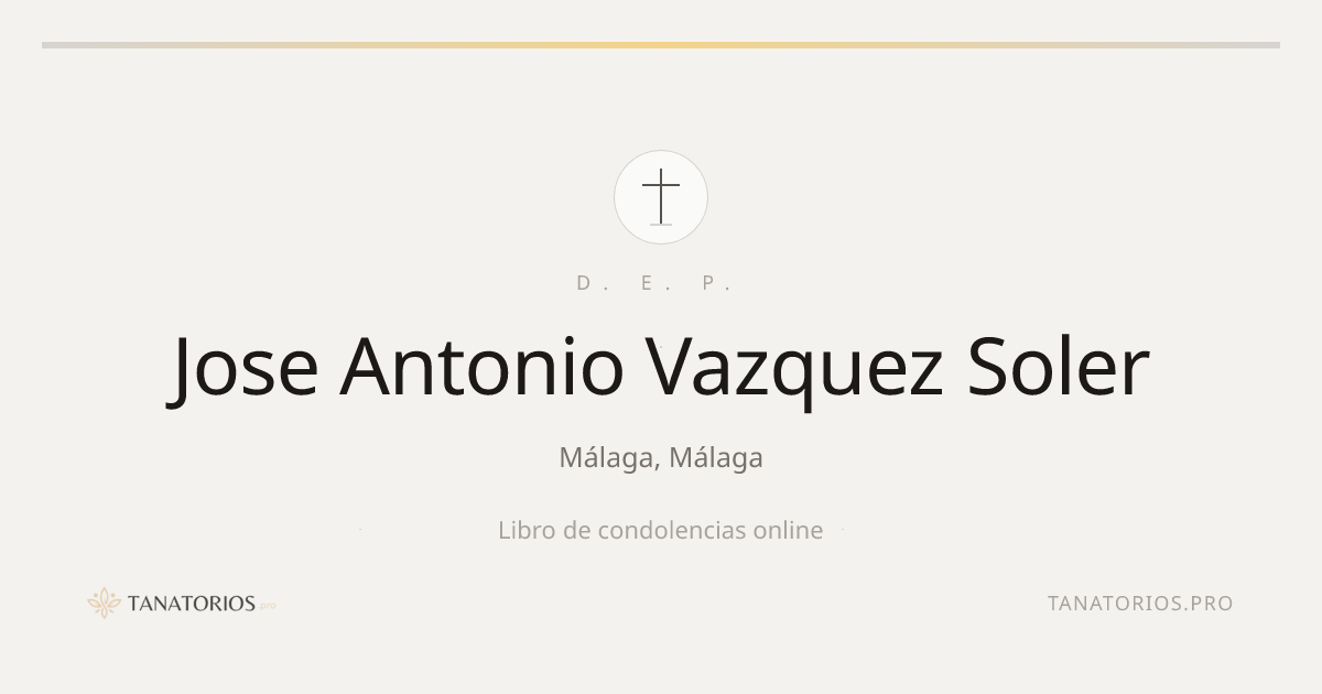 Memorial de Jose Antonio Vazquez Soler