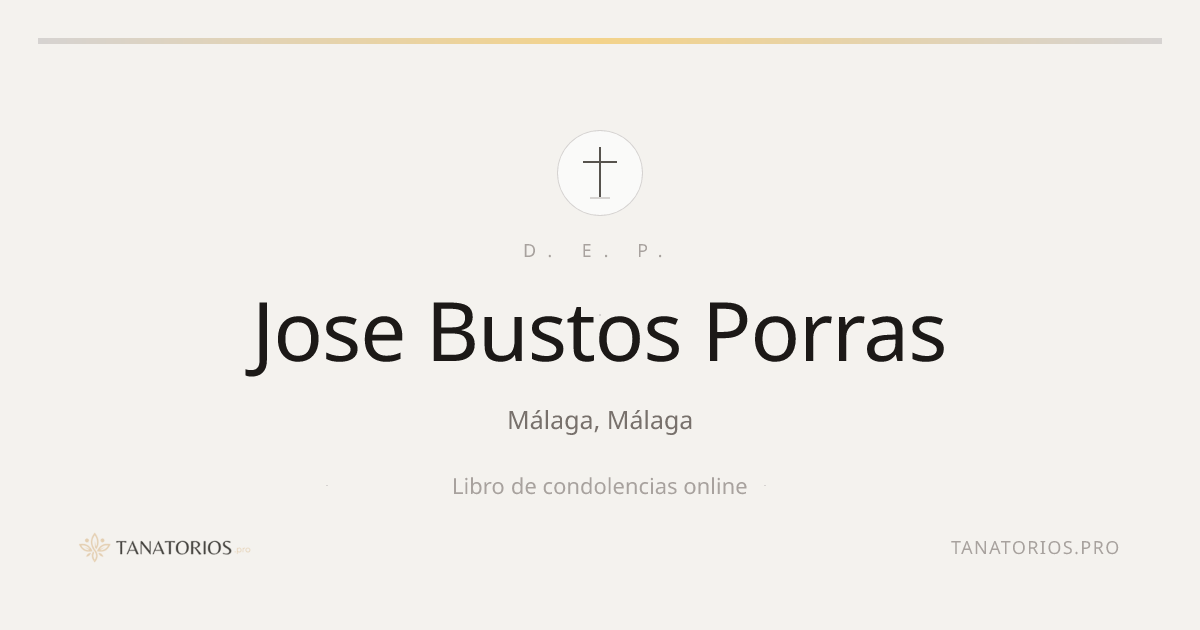 Memorial de Jose Bustos Porras