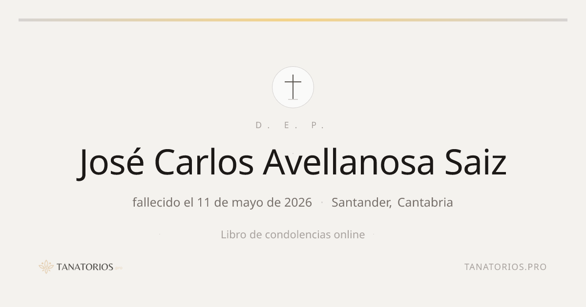 Memorial de José Carlos Avellanosa Saiz