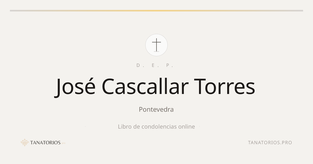Memorial de José Cascallar Torres