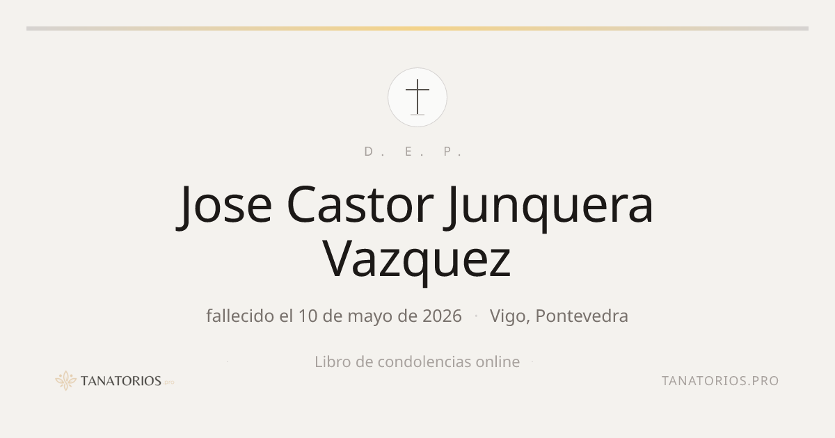 Memorial de Jose Castor Junquera Vazquez