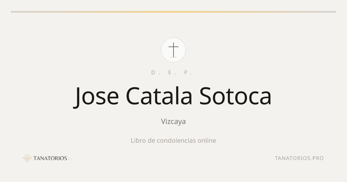 Memorial de Jose Catala Sotoca