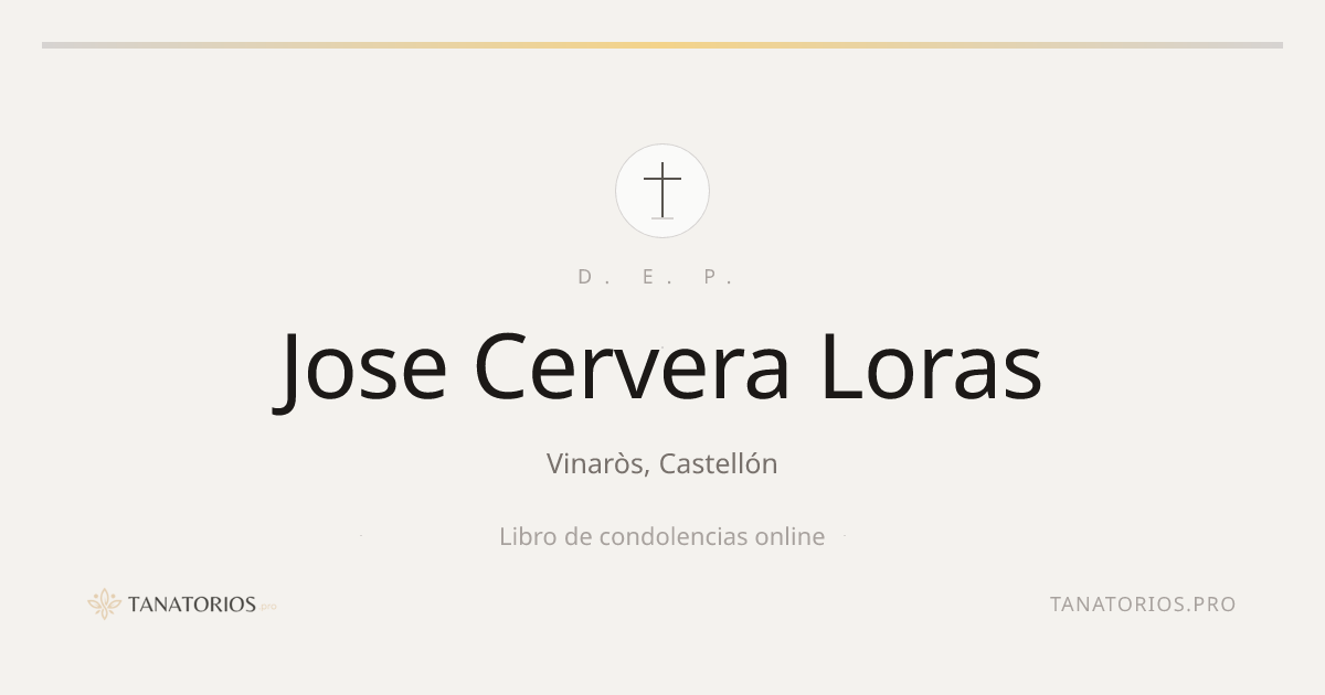 Memorial de Jose Cervera Loras