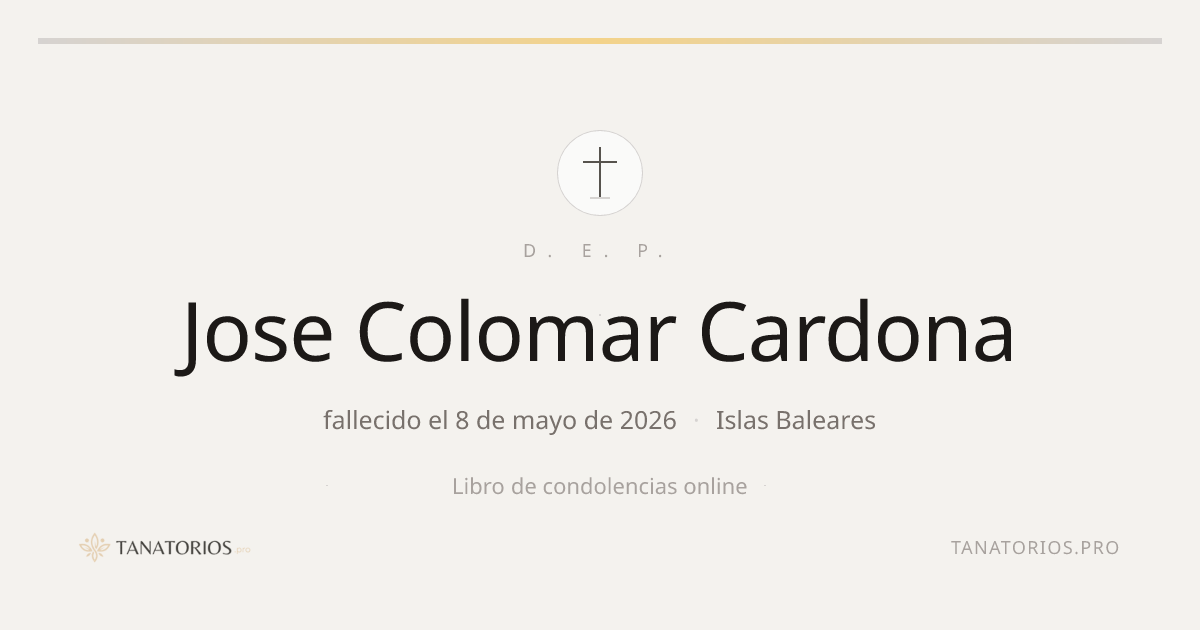 Memorial de Jose Colomar Cardona