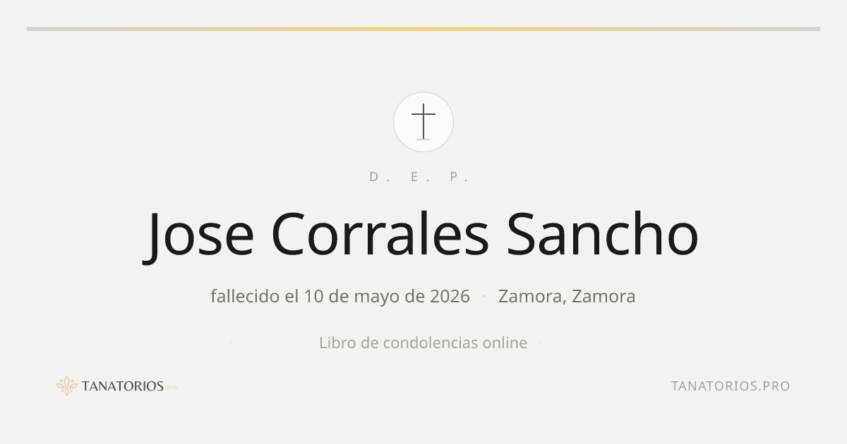 Memorial de Jose Corrales Sancho
