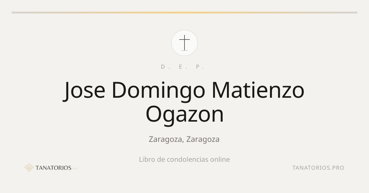 Memorial de Jose Domingo Matienzo Ogazon