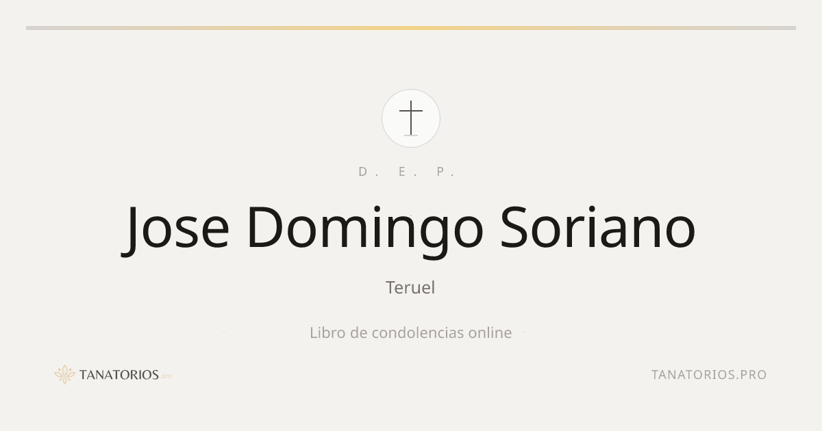 Memorial de Jose Domingo Soriano