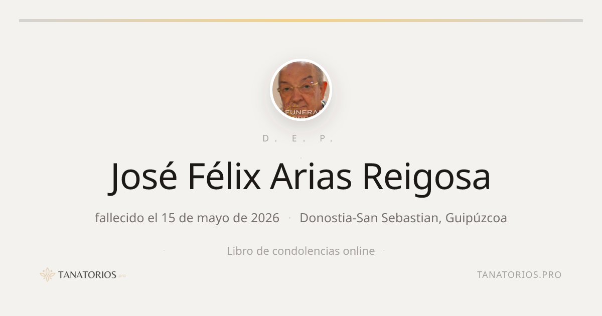 Memorial de José Félix Arias Reigosa