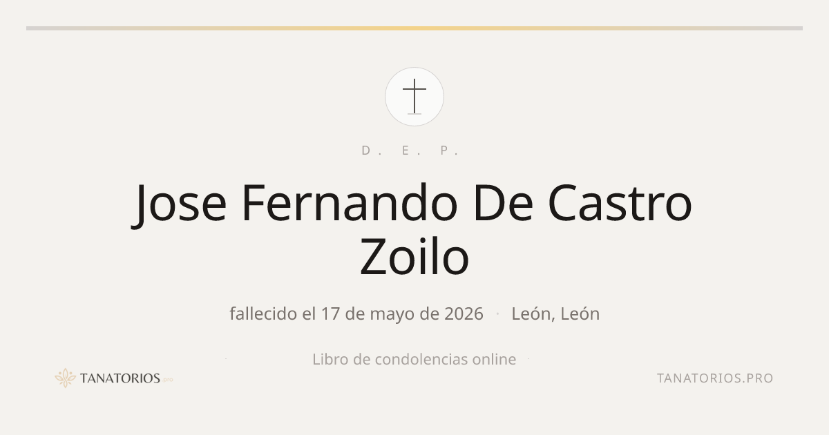 Memorial de Jose Fernando De Castro Zoilo