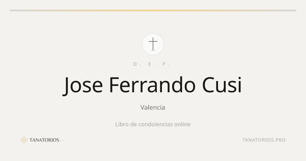 Memorial de Jose Ferrando Cusi