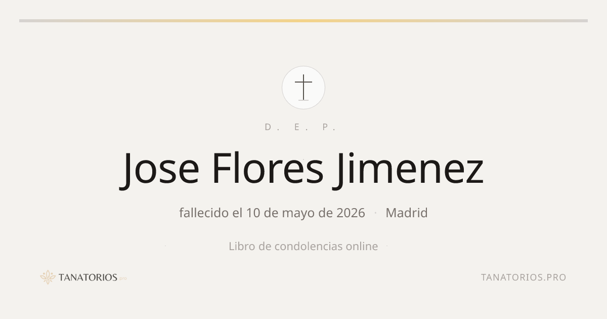 Memorial de Jose Flores Jimenez