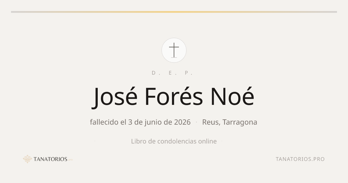 Memorial de José Forés Noé